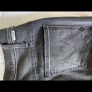 MOTHER denim high rise roller jean, grey